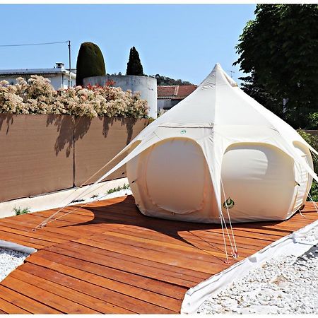 Superbe Glamping Avec Terrasse Privative 5Min Mer Cannes Exterior foto