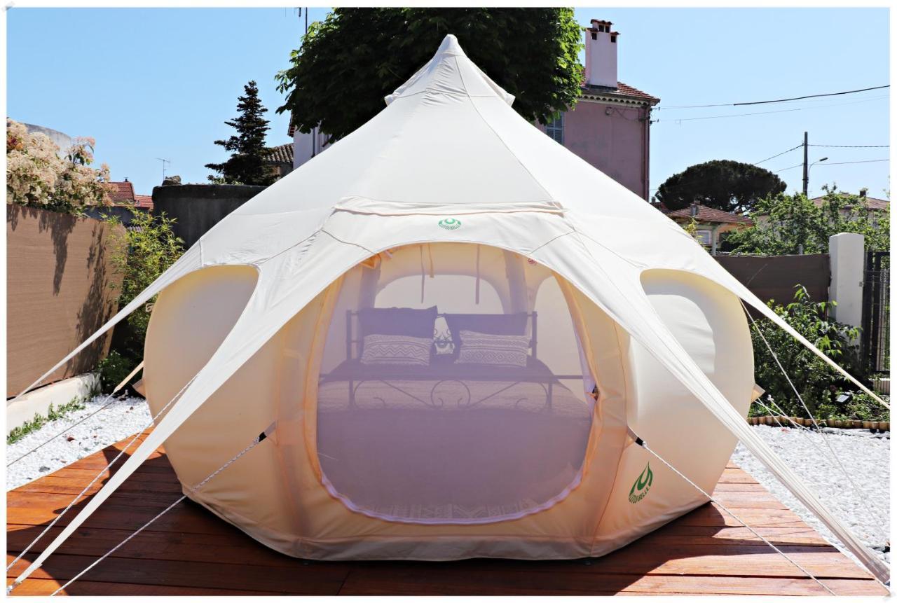Superbe Glamping Avec Terrasse Privative 5Min Mer Cannes Exterior foto